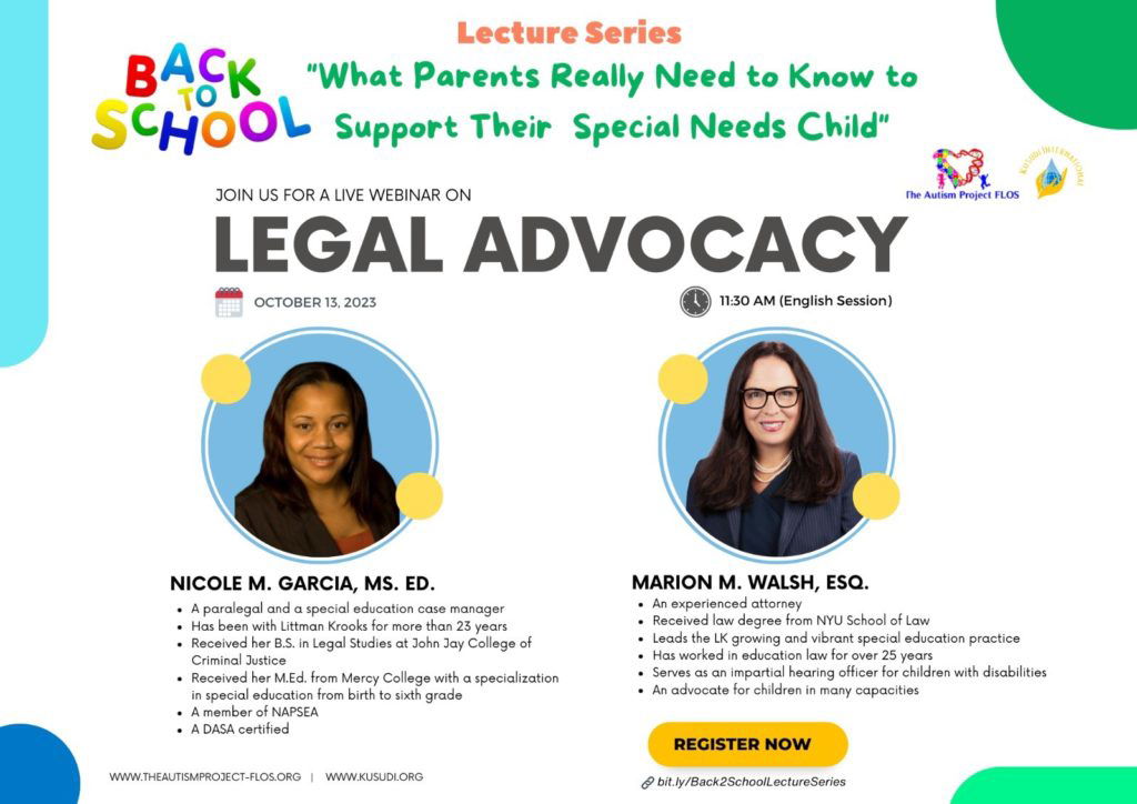Back to School Lecture Series: What Parents Really Need to know to Support Their Special Needs Child